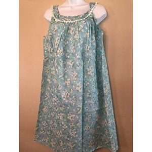 Vintage Barad Royale Housedress Blue Foral Medium